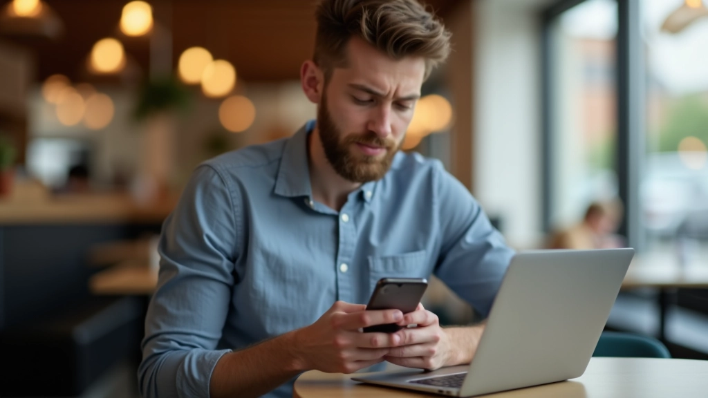 Person nutzt mobiles Banking auf dem Smartphone, digitale Sparfunktionen sichtbar